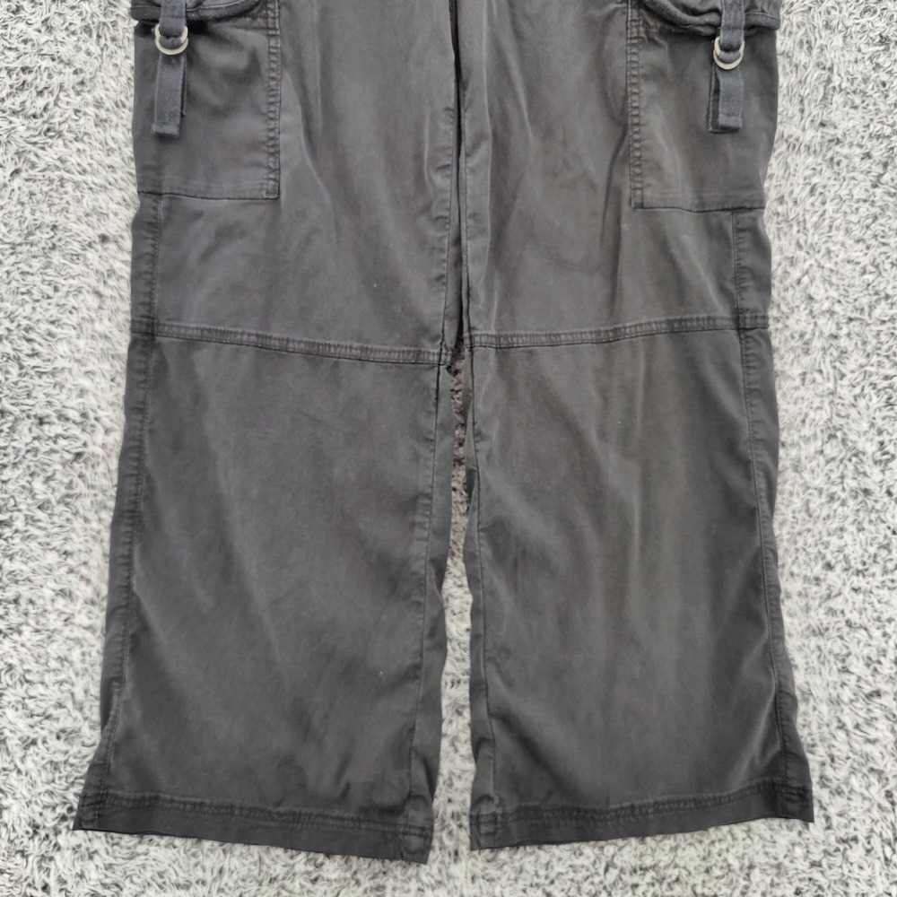 American Eagle Womens Gorpcore Cargo Super High Rise Baggy Wide Pants 10 Black - Picture 13 of 16